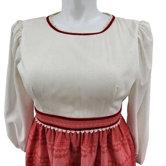 Joseph Magnin Vintage 70's Maxi Dress, Women's 8 - Picture 5 of 16